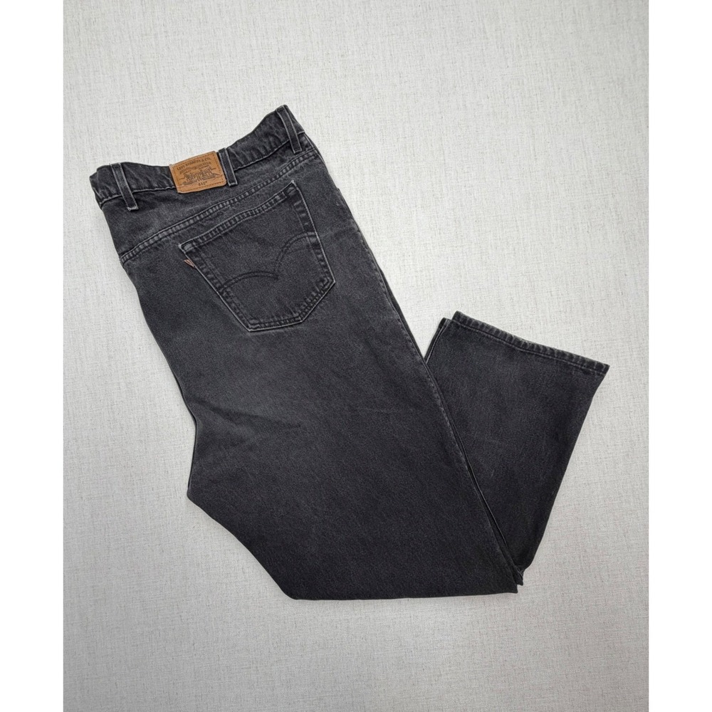 Vintage Levi's 540 Black Denim Jeans 54x30 Made in Mexico Orange Tab 1997
